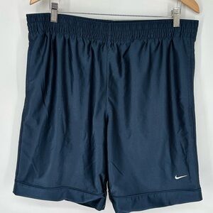 Nike Men’s Navy Blue Basketball Shorts 137738 Sz M Textured Shimmer L4